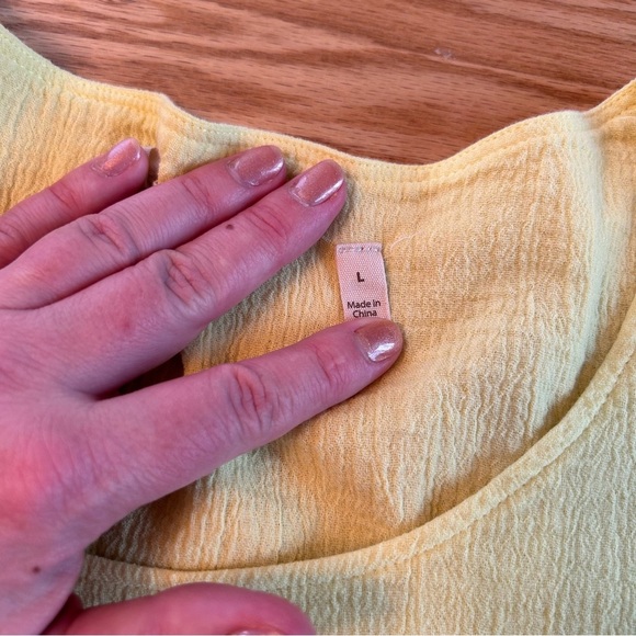 Soft Surroundings Siesta Key Tunic Top Yellow Cotton Gauze Lightweight Large - Picture 8 of 11